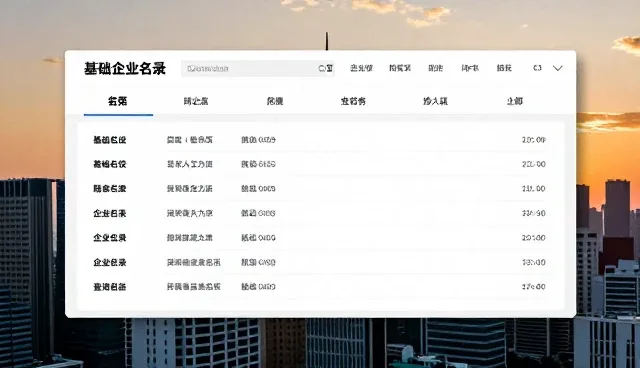 企业名录查询性能优化:澄清行业分类理解偏差